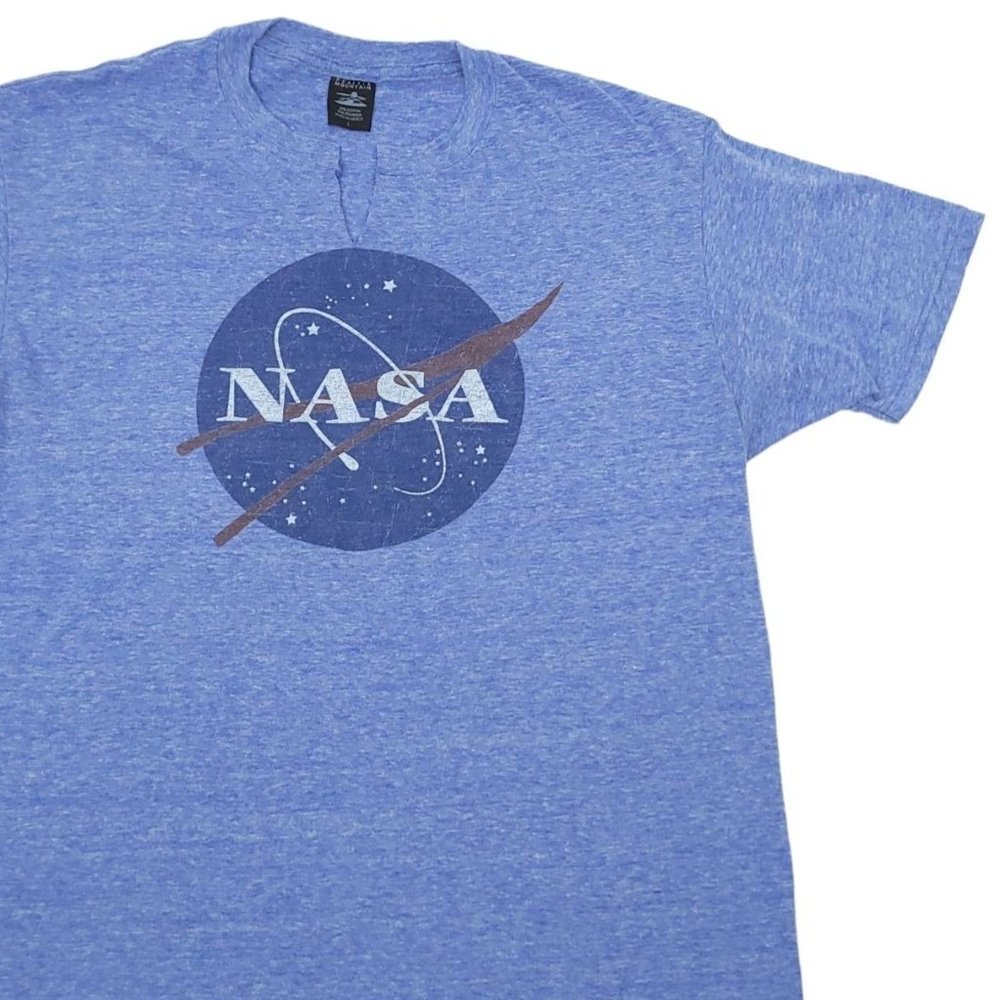 Prairie Mountain NASA Logo T Shirt Mens L Short Sleeve Blue Space - Picture 6 of 9